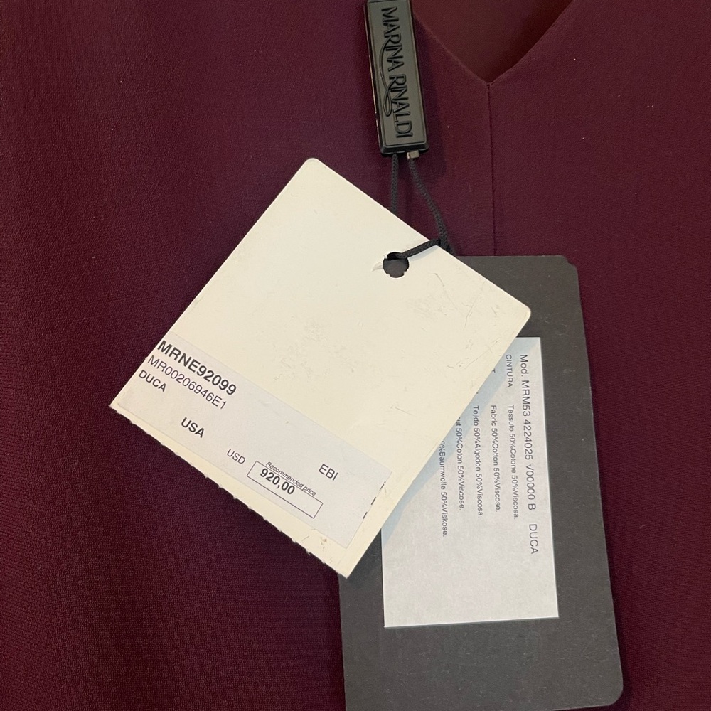 Marina Rinaldi Deep Burgundy Maxi Dress - Picture 4 of 5